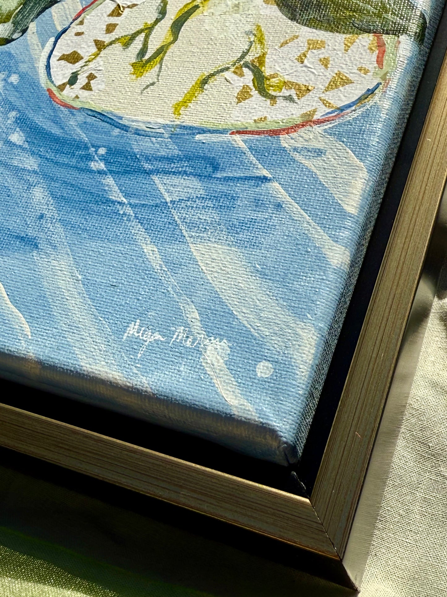 SOLD | Magnolia Whispers No. 3 - 8"x10" Framed Original Acrylic Artwork on Canvas | Free Shipping