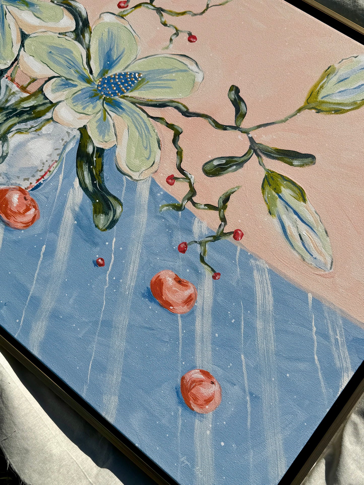 Branching Harmony- 36"x24" Framed Original Acrylic Artwork on Canvas | Free Shipping