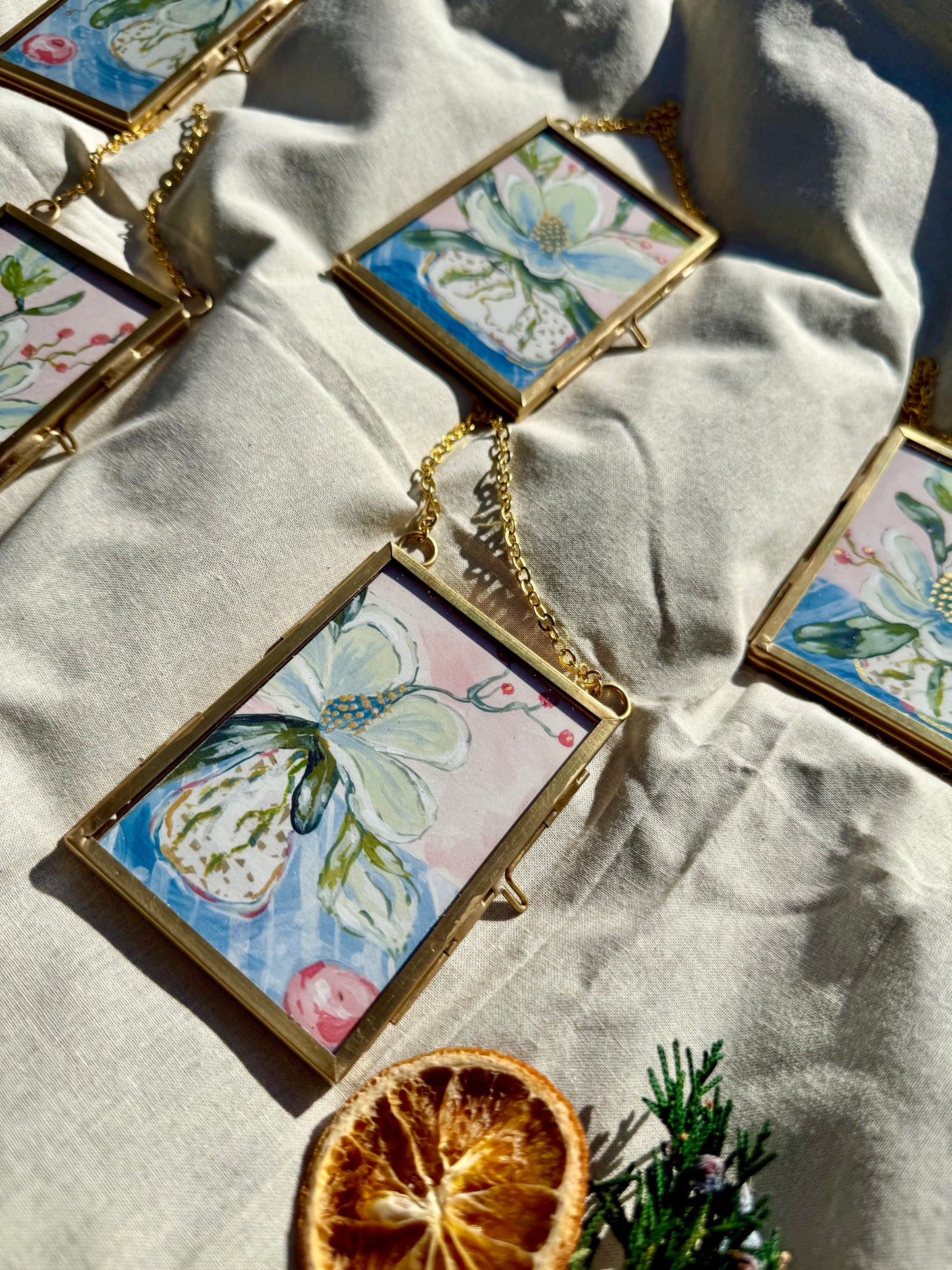 SOLD OUT | Magnolia Minis: Limited Edition Holiday Ornaments | Brass Frame with Free Shipping