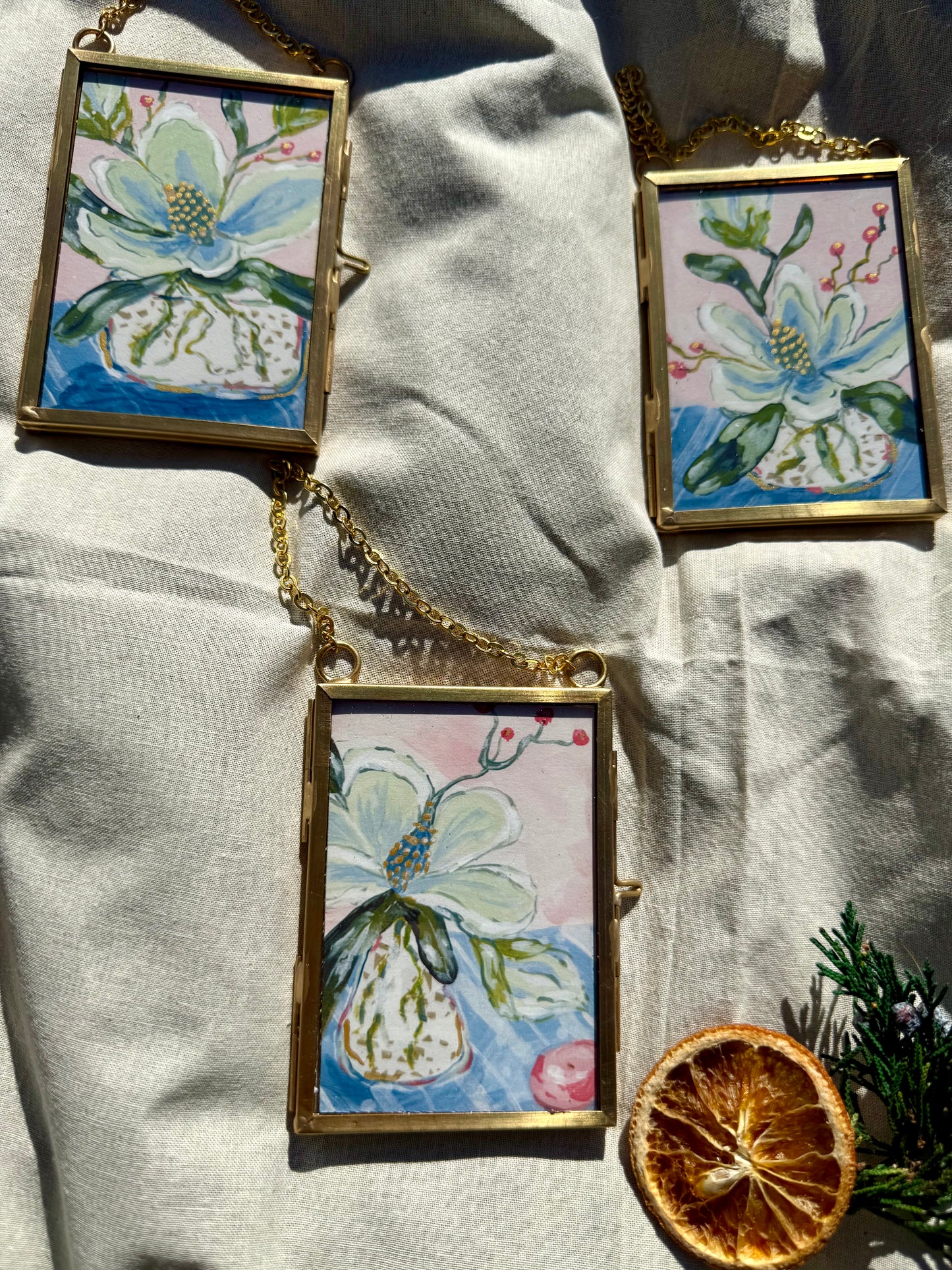 SOLD OUT | Magnolia Minis: Limited Edition Holiday Ornaments | Brass Frame with Free Shipping