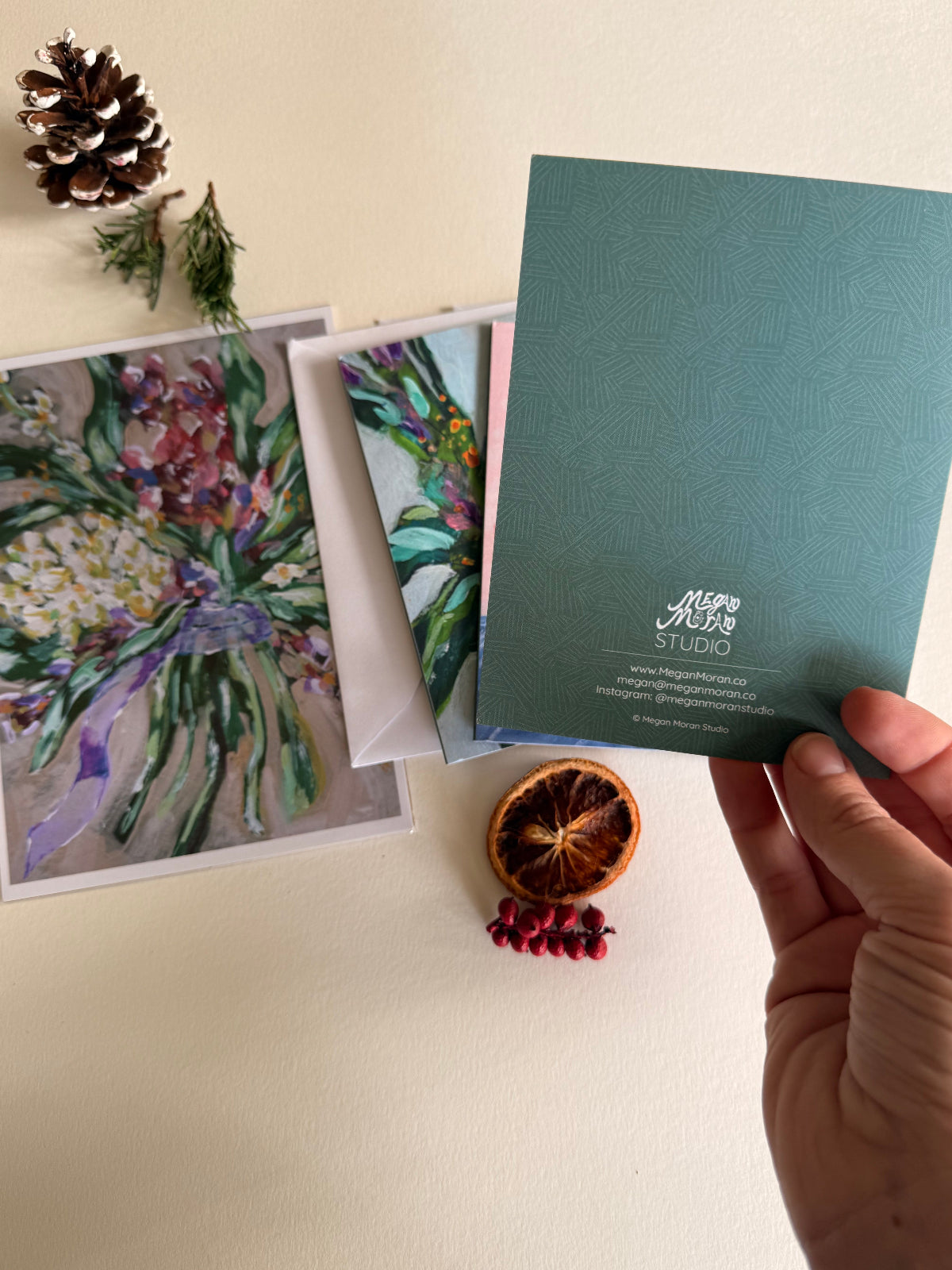 Curated 5×7 Art Print + Matching Notecard Holiday Gift Set