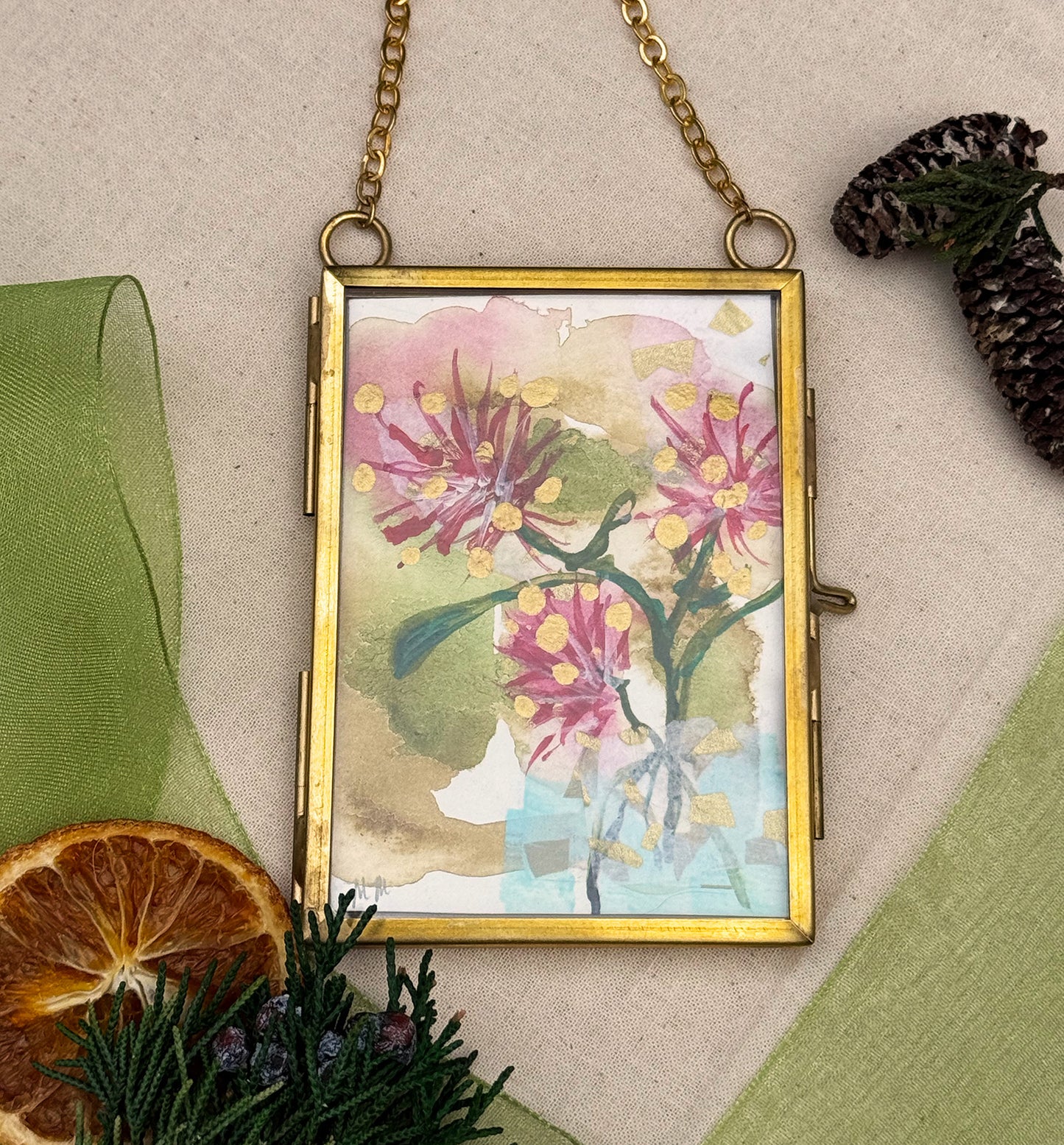 SOLD - Petite Poinsettias Holiday Ornament Collection