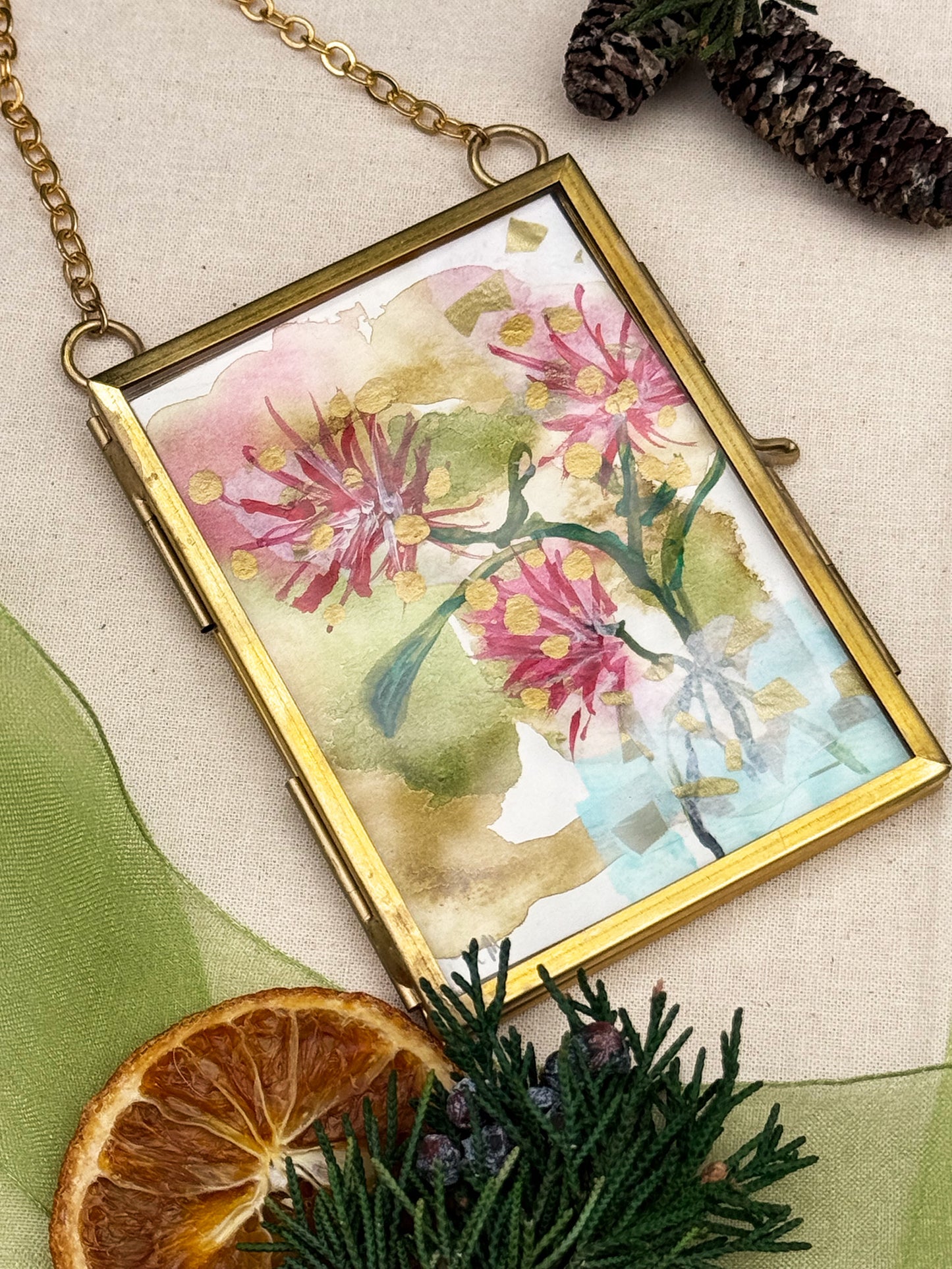 SOLD - Petite Poinsettias Holiday Ornament Collection