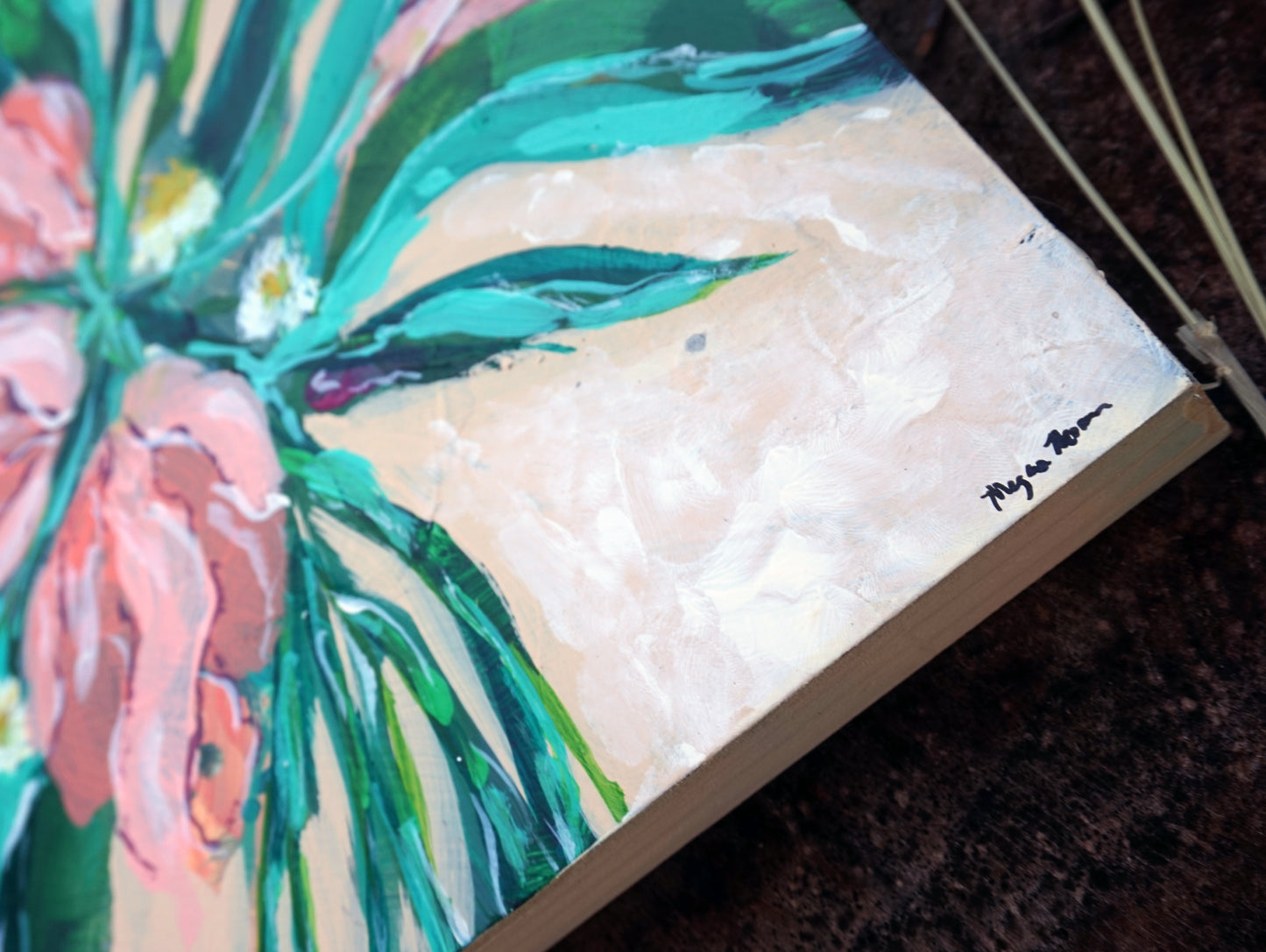 SOLD | Peach Irises No. 3 Acrylic Original Painting