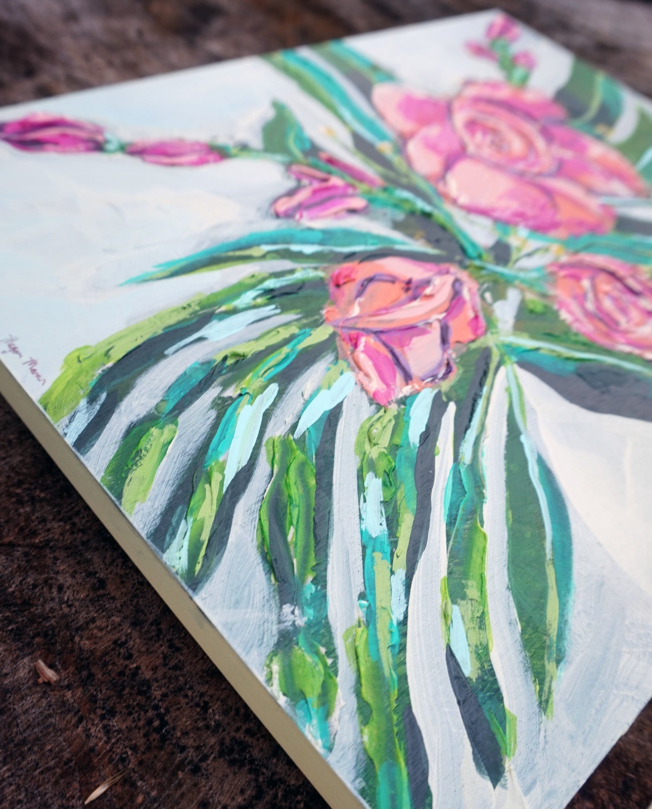 SOLD | Summer Bouquet No. 2 Acrylic Original Painting on Wood Panel
