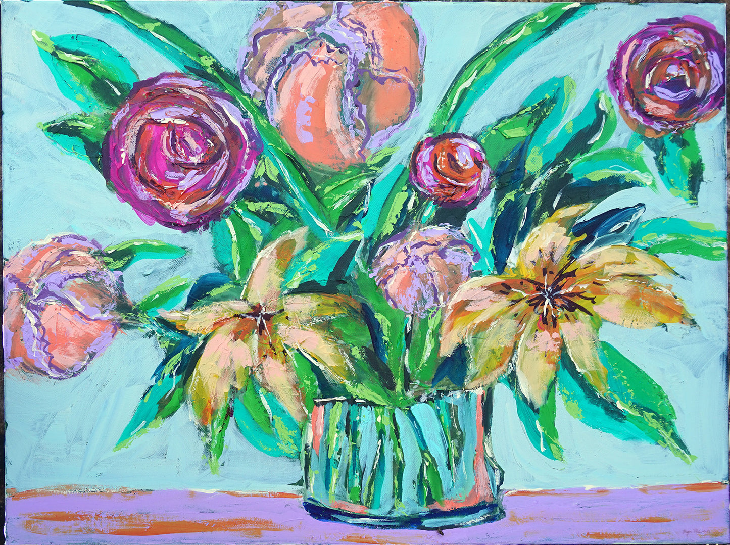 SOLD | Swirls of Summer Acrylic Original Painting on Canvas