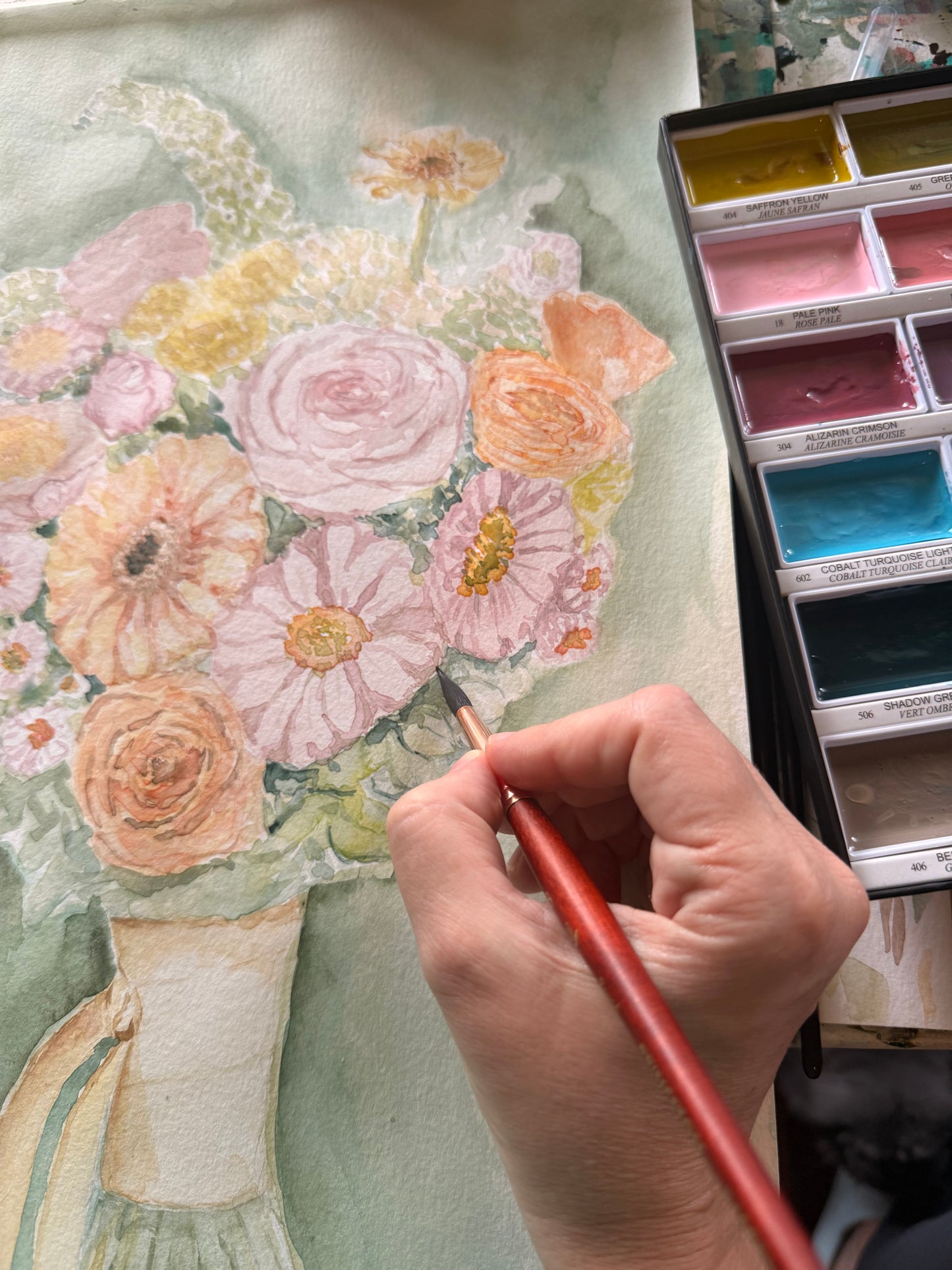 Custom heirloom watercolor paintings for weddings, anniversaries, and meaningful moments